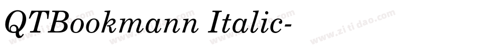 QTBookmann Italic字体转换